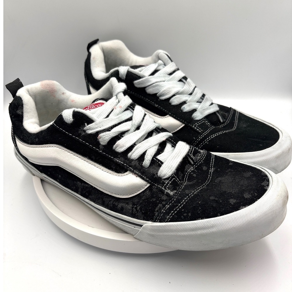 Vans Knu Skool Size 14 Black White Skater Y2K Chunky Suede Sneakers 721356